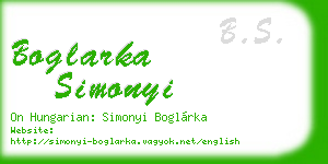 boglarka simonyi business card